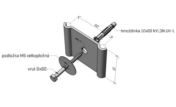 držák stoupačkový DZM 7 GZ Merkur ARK-214070